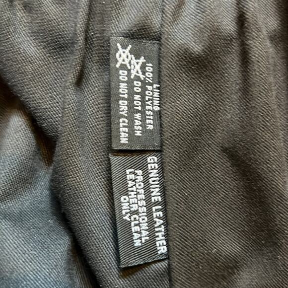 Harley Davidson Button Front Leather Vest with Cinch Waist & Pockets-M - Picture 12 of 15